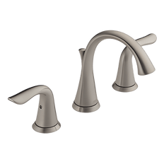 Picture of Delta Lahara Two Handle Widespread Lavatory Faucet with Pop-Up Drain, 4 to 16 in Centers, Stainless Steel