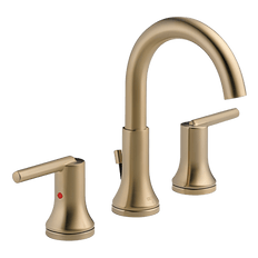 Picture of Delta Trinsic Two Handle Widespread Lavatory Faucet with Pop-Up Drain, 4 to 16 in Centers, Champagne Bronze