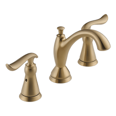 Picture of Delta Linden Two Handle Widespread Lavatory Faucet with Pop-Up Drain, 4 to 16 in Centers, Champagne Bronze