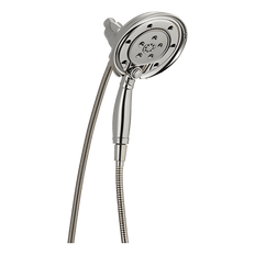 Picture of Delta H2Okinetic In2ition 4-Setting 2-in-1 Shower Head with Hose, Stainless Steel