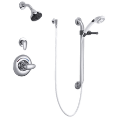 Picture of Delta Single Handle Tub and Shower Trim, MultiChoice, 1.5 gpm, with Hand Shower, Chrome