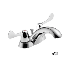Picture of Delta Commercial Two Handle Centerset Lavatory Faucet with Grid Drain, Chrome
