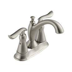Picture of Delta Linden Two Handle Centerset Lavatory Faucet with Pop-Up Drain, Stainless Steel