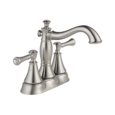 Picture of Delta Cassidy Two Handle Centerset Lavatory Faucet with Pop-Up Drain, Stainless Steel