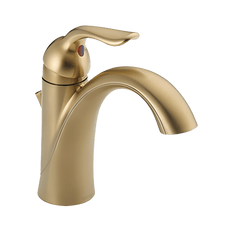 Picture of Delta Lahara Single Handle Lavatory Faucet with Pop-Up Drain, Champagne Bronze