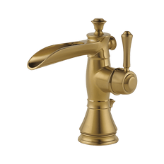 Picture of Delta Cassidy Single Handle Channel Lavatory Faucet with Pop-Up Drain, Champagne Bronze