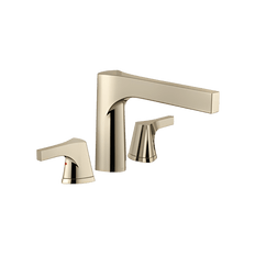 Picture of Delta Zura Two Handle Tub Trim, 2 gpm, 11 to 16 in Center, Brilliance Polished Nickel,