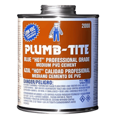 Picture of Plumb-Tite 2000 Medium Bodied PVC Pipe Cement, 4 oz Can, Blue