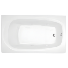 Picture of Hamilton Contractor Advantage 60 inch x 36 inch x 21 inch Acrylic Drop-In Whirlpool Tub, End Drain, White