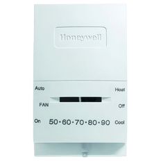 Picture of Honeywell Non-Programmable Mercury Free 1 Heat/1 Cool Thermostat, White