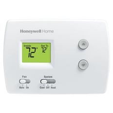Picture of Honeywell PRO 3000 Dual Power 1 Heat/1 Cool Digital Non-Programmable Thermostat, White