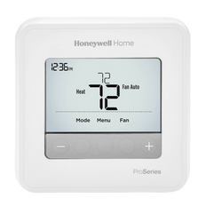 Picture of Honeywell T4 Pro 20 to 30VAC 2H/1C (Heat Pump) 1H/1C (Conventional) Programmable Thermostat, White