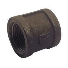 Picture of 3/4 inch Black Malleable Iron Banded Coupling, Imported, FIP x FIP