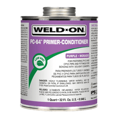 Picture of Weld-On PC-64 Primer Cleaner, 1 qt, Clear/Purple