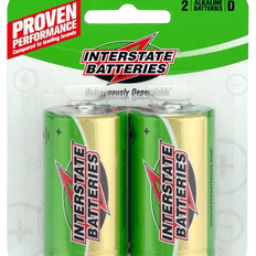 Picture of Interstate Batteries D Alkaline Batteries, 2/Pack