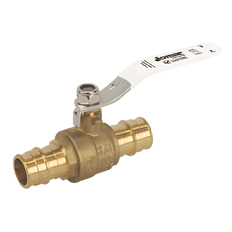 Picture of Jomar T-422G Series 1-1/4 inch Expansion PEX Lead-Free Brass 2-Piece Standard Port Ball Valve; 36/Case, 6/Carton