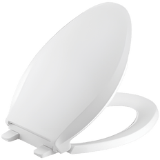 Picture of Kohler ReadyLatch Cachet Quiet Close Solid Polypropylene Closed-Front Elongated Toilet Seat, 18-11/16 inch L x 14-3/16 inch W x 1-1/8 inch D, White