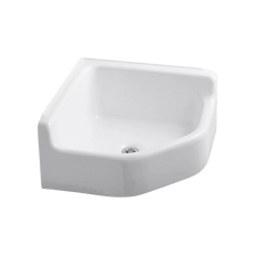 Picture of Kohler Whitby Single-Bowl Cast Iron Wall Mount Service Sink, 28 inch x 28 inch, White