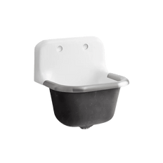 Picture of Kohler Bannon Single-Bowl Cast Iron Wall Mounted Or P-Trap Mounted Service Sink, 22-1/4 inch x 18-1/4 inch, White