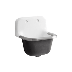 Picture of Kohler Bannon Single-Bowl Cast Iron Wall Mounted Or P-Trap Mounted Service Sink, 24 inch x 20-1/4 inch, White