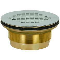 Picture of Sioux Chief No Caulk Cast Brass Shower Module Drain, 2 inch, Polished Stainless Steel