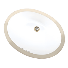 Picture of Mansfield Maple 19-3/4 inch x 16 inch Undermount Oval Lavatory Sink Only, White