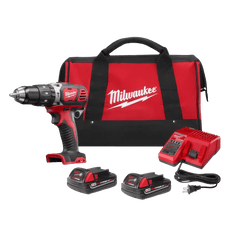 Picture of Milwaukee M18 Cordless Hammer Drill/Driver Kit, 1/2 in Metal Single Sleeve Ratcheting Lock Chuck, 500 in-lb Torque