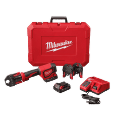 Picture of Milwaukee M18 Press Tool Kit With PEX Crimp Jaws, Up to 1 in, 18 VDC, M12 Redlithium Lithium-Ion Battery