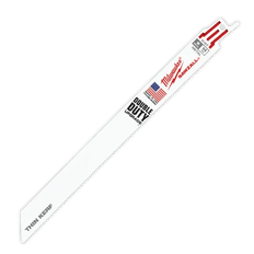 Picture of Milwaukee Sawzall Double Duty Straight Back Reciprocating Saw Blade, 9 in L x 3/4 in W x 0.035 in THK, 14, Bi-Metal