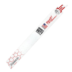 Picture of Milwaukee Sawzall The Torch Straight Back Reciprocating Saw Blade, 9 in L x 1 in W x 0.042 in THK, 10, Bi-Metal