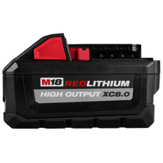 Picture of Milwaukee M18 Redlithium High Output 18V 8A/hr Rechargeable Lithium-Ion Battery Pack, Black/Red