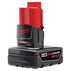 Picture of Milwaukee M12 Redlithium 48-11-2460 Battery Pack, 6 Ah 12 VDC Lithium-Ion Battery