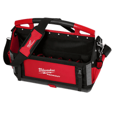 Picture of Milwaukee Packout 20 inch L x 11 inch W x 17 inch H 32 Pocket Ballistic Polyester/Fabric Tool Tote, Red