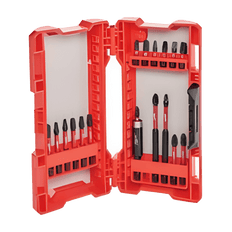 Picture of Milwaukee Shockwave Impact Driver Bit Set, 18 Pieces, Standard, High Speed Steel