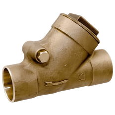 Picture of Nibco S-413-Y-LF Regrinding Y-Pattern Lead Free Bronze Alloy Check Valve, 1-1/4 inch, Compression x Compression