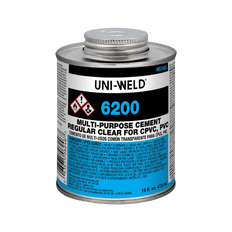 Picture of Uni-Weld 6200 Multi-Purpose Pipe Cement, 16 oz Can, Clear