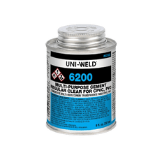 Picture of Uni-Weld 6200 Multi-Purpose Pipe Cement, 8 oz Can, Clear