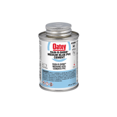 Picture of Oatey Rain-R-Shine Medium Bodied PVC Pipe Cement, 4 oz Can, Blue