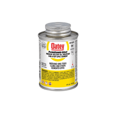 Picture of Oatey FlowGuard Gold One-Step CPVC Pipe Cement, 4 oz Can, Yellow