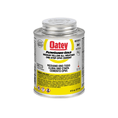 Picture of Oatey FlowGuard Gold One-Step CPVC Pipe Cement, 8 oz Can, Yellow