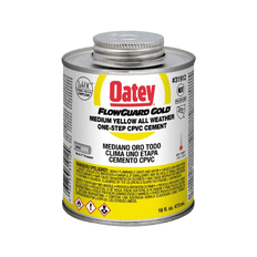 Picture of Oatey FlowGuard Gold One-Step CPVC Pipe Cement, 16 oz Can, Yellow