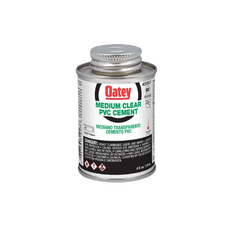 Picture of Oatey Medium Bodied PVC Pipe Cement, 4 oz Can, Clear