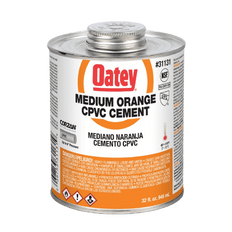 Picture of Oatey Medium Bodied CPVC Pipe Cement, 32 oz Can, Orange