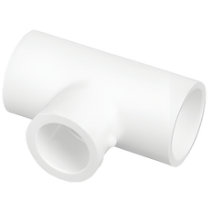 Picture of 3/4 inch x 1/2 inch SCH 40 PVC Reducing Tee, Socket x Socket x Socket