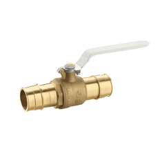 Picture of 1/2 inch Brass Ball Valve, Lead Free, ASTM 1960, PEX Barb x PEX Barb