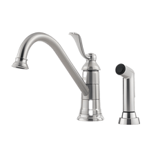 Picture of Pfister Portland 1 Handle Kitchen Faucet with Side Spray, Stainless Steel