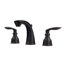 Picture of Pfister Avalon 2 Handle Widespread Bathroom Faucet with Pop-Up Drain, 8 to 15 in Centers, Tuscan Bronze