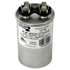 Picture of Mars 35MFD 370VAC Single Section Round Motor Run Capacitor, Aluminum