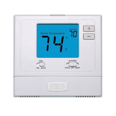 Picture of Pro1 Non-Programmable Heat Pump Thermostat, 18 to 30VAC, 2H/1C, 32 to 105 Deg F