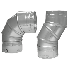 Picture of 90 Degree Adjustable Double Wall Elbow, 4 x 9.5 inch